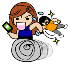 Peach and Child Angel sticker #9905384