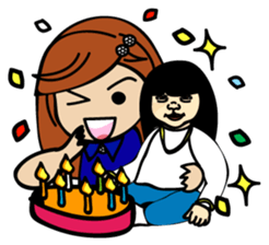 Peach and Child Angel sticker #9905385