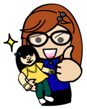 Peach and Child Angel sticker #9905388