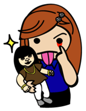 Peach and Child Angel sticker #9905393