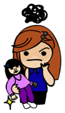 Peach and Child Angel sticker #9905397