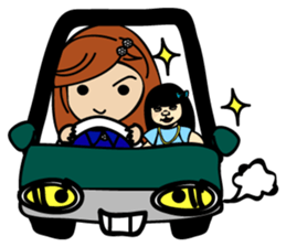 Peach and Child Angel sticker #9905398