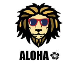 I love Hawaii!Aloha LION sticker #9905520