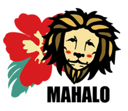 I love Hawaii!Aloha LION sticker #9905521