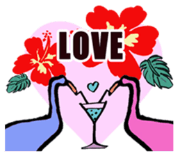 I love Hawaii!Aloha LION sticker #9905550