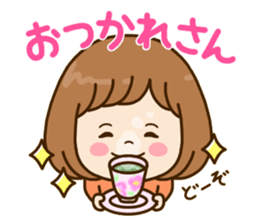 Pretty female daily life sticker #9905966