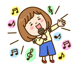 Pretty female daily life sticker #9905977