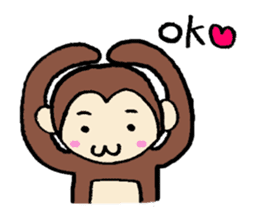 sarukichi of monkey sticker #9906830