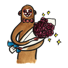 Monkey talk daily word in japan sticker #9907406