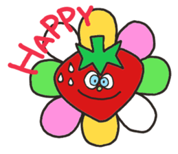 Funny strawberries sticker #9907600