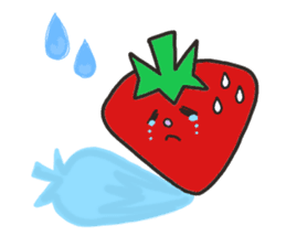 Funny strawberries sticker #9907602