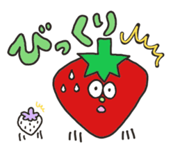 Funny strawberries sticker #9907604