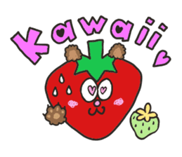 Funny strawberries sticker #9907605