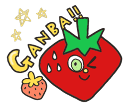 Funny strawberries sticker #9907607