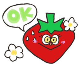 Funny strawberries sticker #9907610
