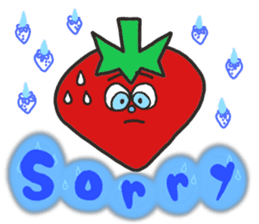 Funny strawberries sticker #9907611