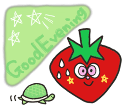 Funny strawberries sticker #9907614