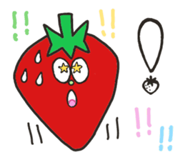 Funny strawberries sticker #9907620