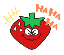 Funny strawberries sticker #9907622