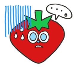 Funny strawberries sticker #9907623