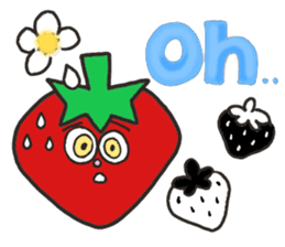 Funny strawberries sticker #9907633