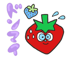 Funny strawberries sticker #9907636