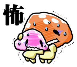 puni mushroom family sticker #9908565