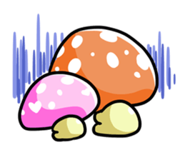 puni mushroom family sticker #9908569