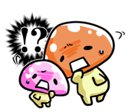 puni mushroom family sticker #9908571