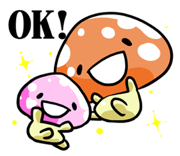 puni mushroom family sticker #9908578