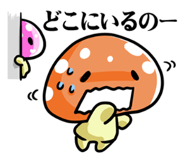 puni mushroom family sticker #9908582