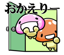 puni mushroom family sticker #9908589