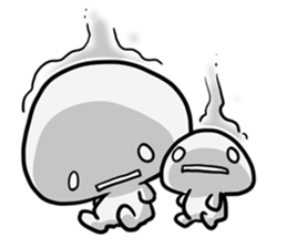 puni mushroom family sticker #9908593