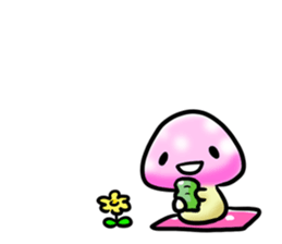 puni mushroom family sticker #9908598