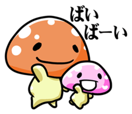 puni mushroom family sticker #9908599