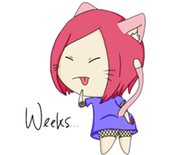 Catty the cute cat sticker #9908656