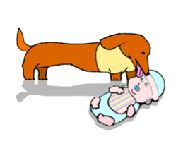 Funny Dachshund sticker #9909408