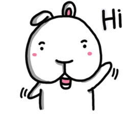 Rabbit round sticker #9910200