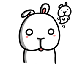 Rabbit round sticker #9910201