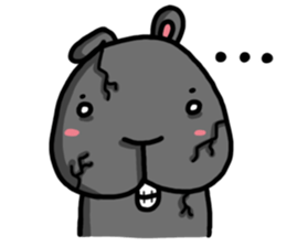 Rabbit round sticker #9910202