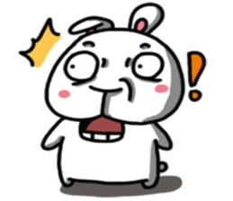 Rabbit round sticker #9910203