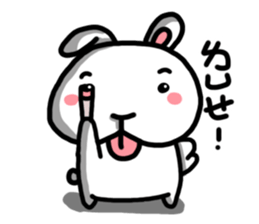 Rabbit round sticker #9910205