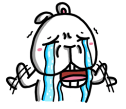 Rabbit round sticker #9910206