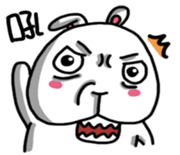 Rabbit round sticker #9910210