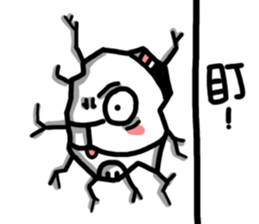 Rabbit round sticker #9910213