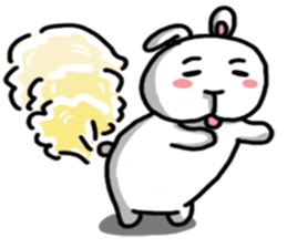 Rabbit round sticker #9910215