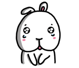 Rabbit round sticker #9910217