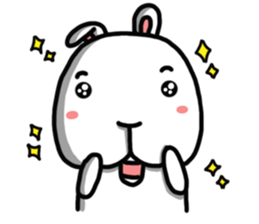 Rabbit round sticker #9910218