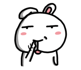 Rabbit round sticker #9910219