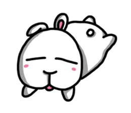 Rabbit round sticker #9910221